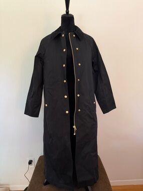 J. Crew Black Trench Coat